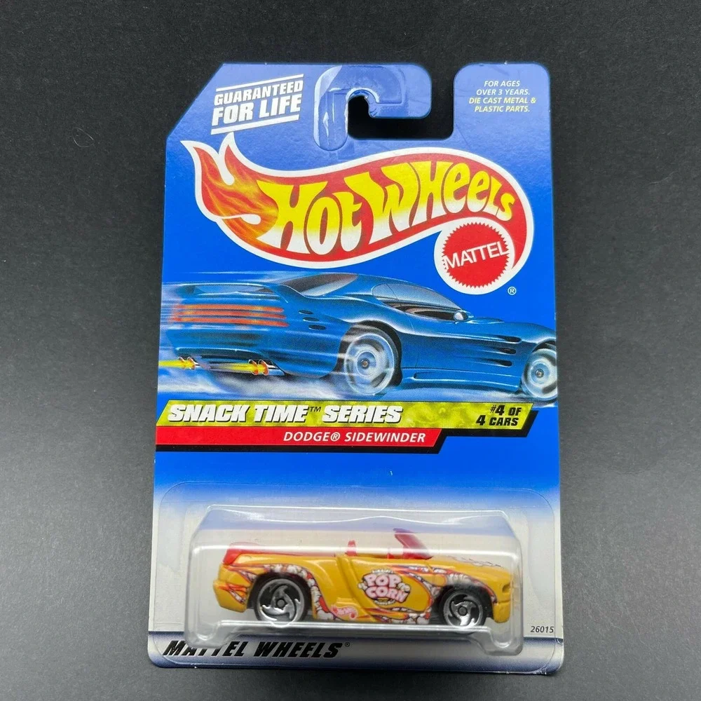 Hot Wheels Snack Time Dodge Sidewinder Car Yellow Diecast 1/64 Pop Corn #016